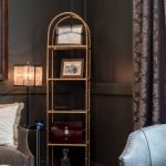 Area Rug - Vacant Gray Leather Tub Chair in Room