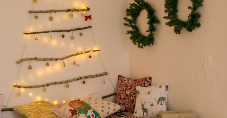 DIY Gifts - A Shot of Room Decorated in Christmas Decorations 